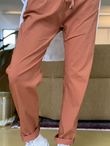 Made in Italy Luxury Smooth Magic Trouser Rust